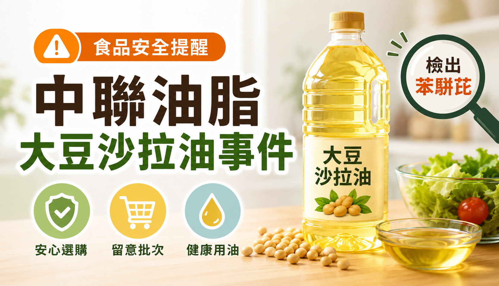 中聯油脂大豆沙拉油事件｜苯駢芘是什麼？6大安全用油重點